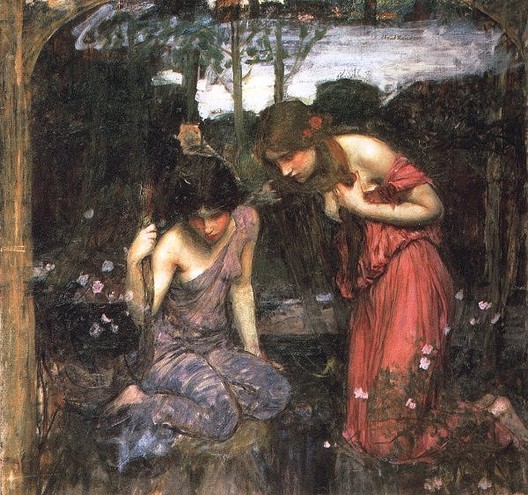 Waterhouse John William - Nymphes trouvant la tete d-orphee.jpg